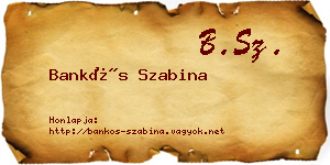 Bankós Szabina névjegykártya